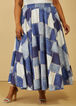 Denim Print Maxi Skirt, Blue image number 2