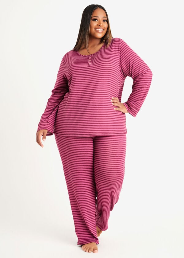 Company Ellen Tracy Pajama Set, Very Berry image number 0