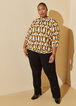 Chain Print Smocked Blouse, Spicy Mustard image number 2