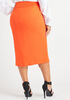 Stretch Crepe Pencil Skirt, SPICY ORANGE image number 1