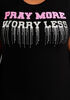 Pray More Worry Less Graphic Tee, Black image number 1