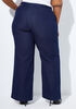 High Rise Wide Leg Trousers, Denim image number 1