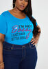 I'm Not Bossy Graphic Tee, Turquoise Aqua image number 2