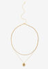 18K Gold Plated Hamsa Necklace, Gold image number 0