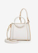 SRB2 Mixed Texture Crossbody Bag, White image number 1