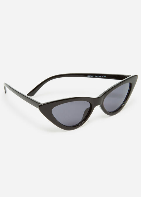 Trendy Accessories Black Mini Cat Eye Tinted Sunglasses image number 0