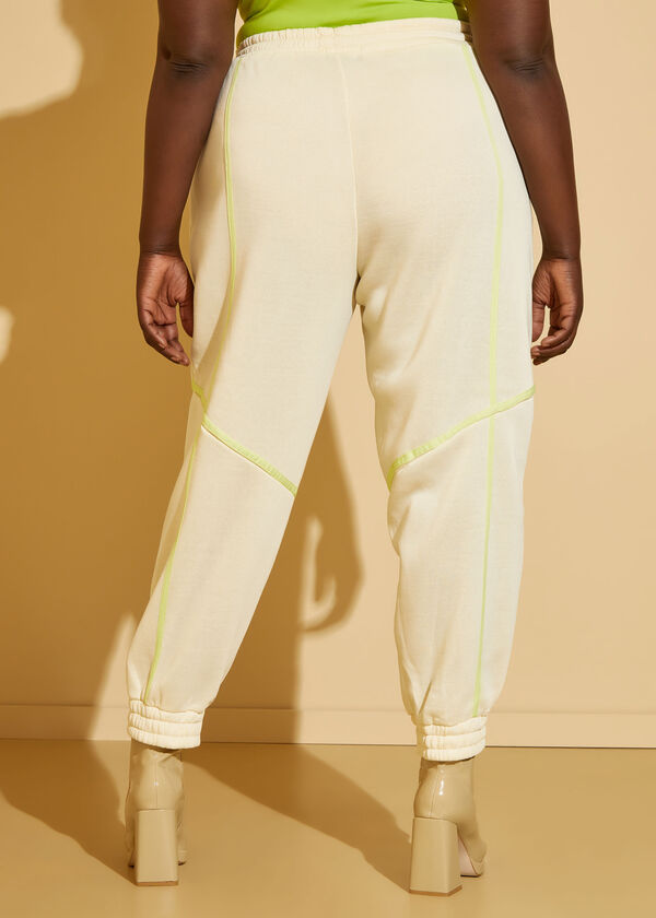 Seam Detailed Joggers, Ivory image number 1