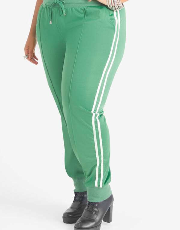 Striped Stretch Knit Joggers, FAIRWAY image number 0