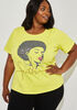 Faith Embellished Graphic Tee, Maize image number 0