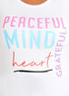 Peaceful Mind Grateful Heart Tee, White image number 1
