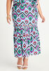 Abstract Cotton Maxi Skirt, Fandango Pink image number 0