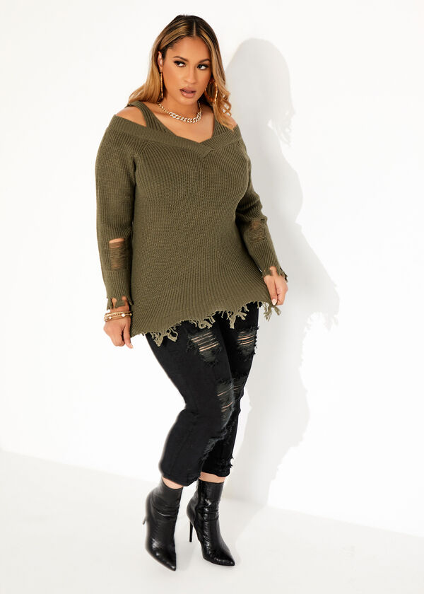 The Demi Sweater, Dusty Olive image number 0