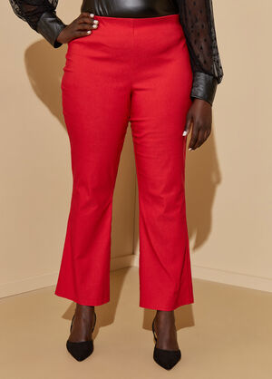Pull On Straight Leg Trousers, Red image number 0