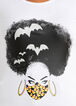 Glitter Bats Afro Halloween Tee, White image number 1