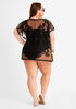 Ana & Rose Mesh & Lace Cover Up, Black image number 1