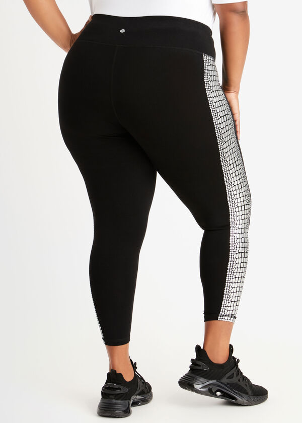 DKNY Sport Croc Graphic Legging, Silver image number 1