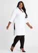 White Cotton Slit Button Up Tunic, White image number 0