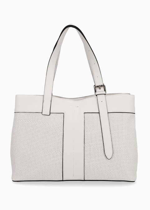 Trendy Designer T Tahari Faux Leather Convent Shopper Chic Handbag image number 0