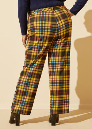 Power Knit Plaid Trousers, Multi image number 1