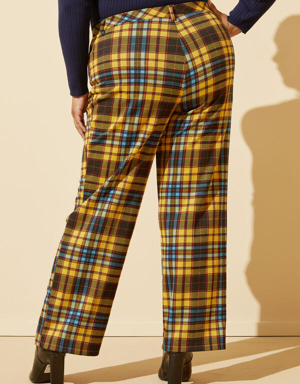Power Knit Plaid Trousers, Multi image number 1