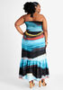 Short Printed Halter Maxi Dress, Multi image number 1