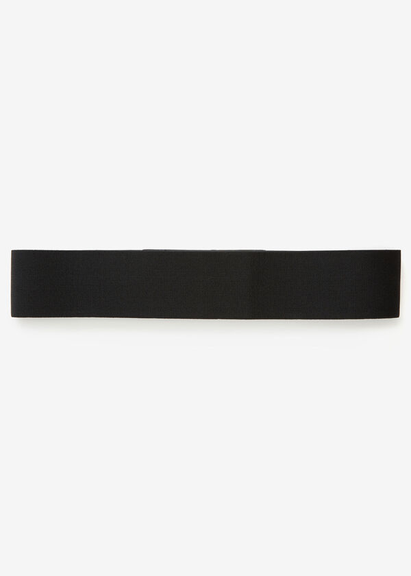 Plaid Stretch Waist Belt, Black Combo image number 3