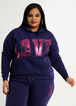 Sequin Love Active Hoodie, Royal Blue image number 0