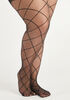 Diamond Sheer Footed Tights, Black image number 0