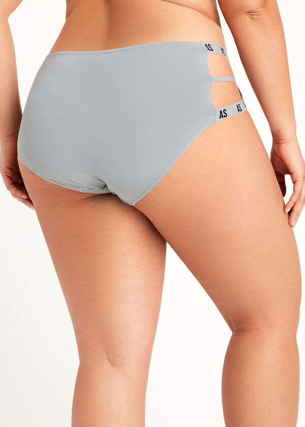 Microfiber Cutout Bikini Panty, Grey image number 1