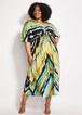 Tall Watercolor Wrap Maxi Dress, Veridian Green image number 0