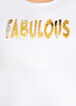 Sequin Fabulous Graphic Tee, White image number 1