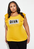 Diva Crystal Embellished Tank, Nugget Gold image number 0