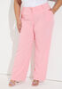 High Rise Straight Leg Pants, Geranium Pink image number 2