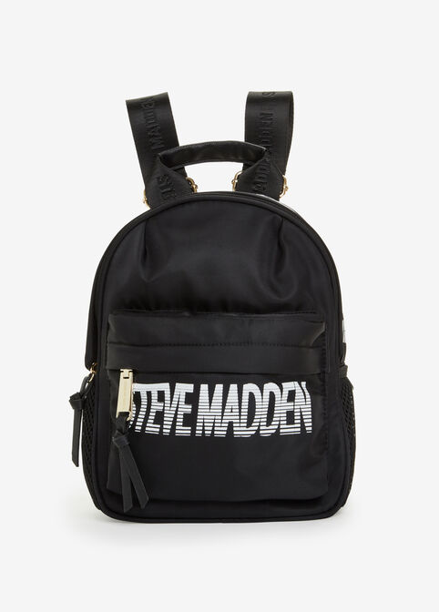 Trendy Designer Steve Madden BForce Nylon Mini Logo Backpack image number 0