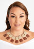 Resin Necklace & Earrings Set, Brown Combo image number 1
