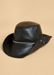 Embellished Faux Leather Cowboy Hat, Black image number 2