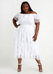 Tiered Tulle Ruffle Hi Rise Skirt, White image number 2