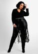 Stud Fringe Faux Leather Jumpsuit, Black image number 0