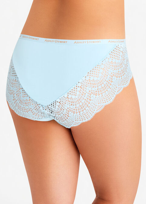 Microfiber Cutout Hipster Panty, Teal image number 1