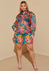 Tropical Print Satin Shorts, Multi image number 2
