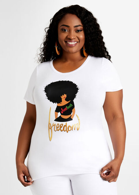 Juneteenth Freedom Graphic Tee, White image number 0