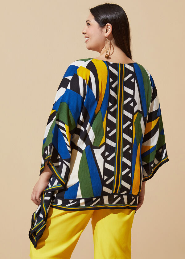 Lace Up Abstract Print Tunic, Multi image number 1