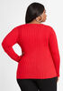 Lurex Ribbed Sweater, Red image number 1