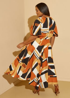 Abstract A Line Maxi Dress, Multi image number 1