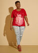Studded Graphic Tee, Barbados Cherry image number 2