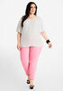 One Button Ankle Skinny Pant, Pink Carnation image number 2