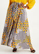 Belted Geo Button Maxi Skirt, Nugget Gold image number 0