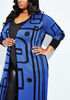 Abstract Intarsia Knit Cardigan, Bluing image number 2