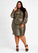 Plus Size Sequin Mesh Front Sheath Evening Bodycon Sexy Party Dress image number 0