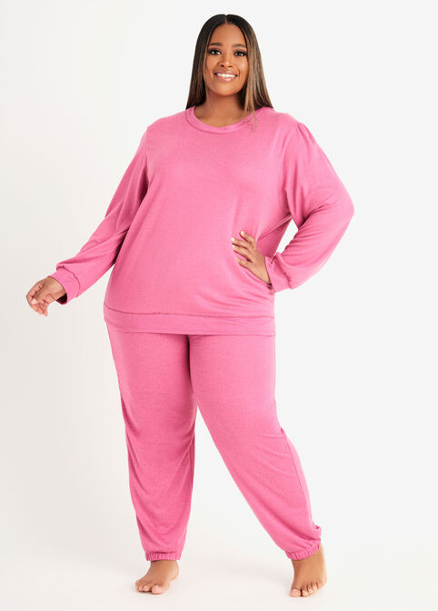 Plus Size Sleepwear Ellen Tracy knit joggers Plus Size Pajamas Set image
